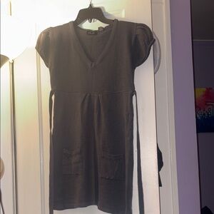 Charlotte Russe Dark Brown V-Neck Dress
